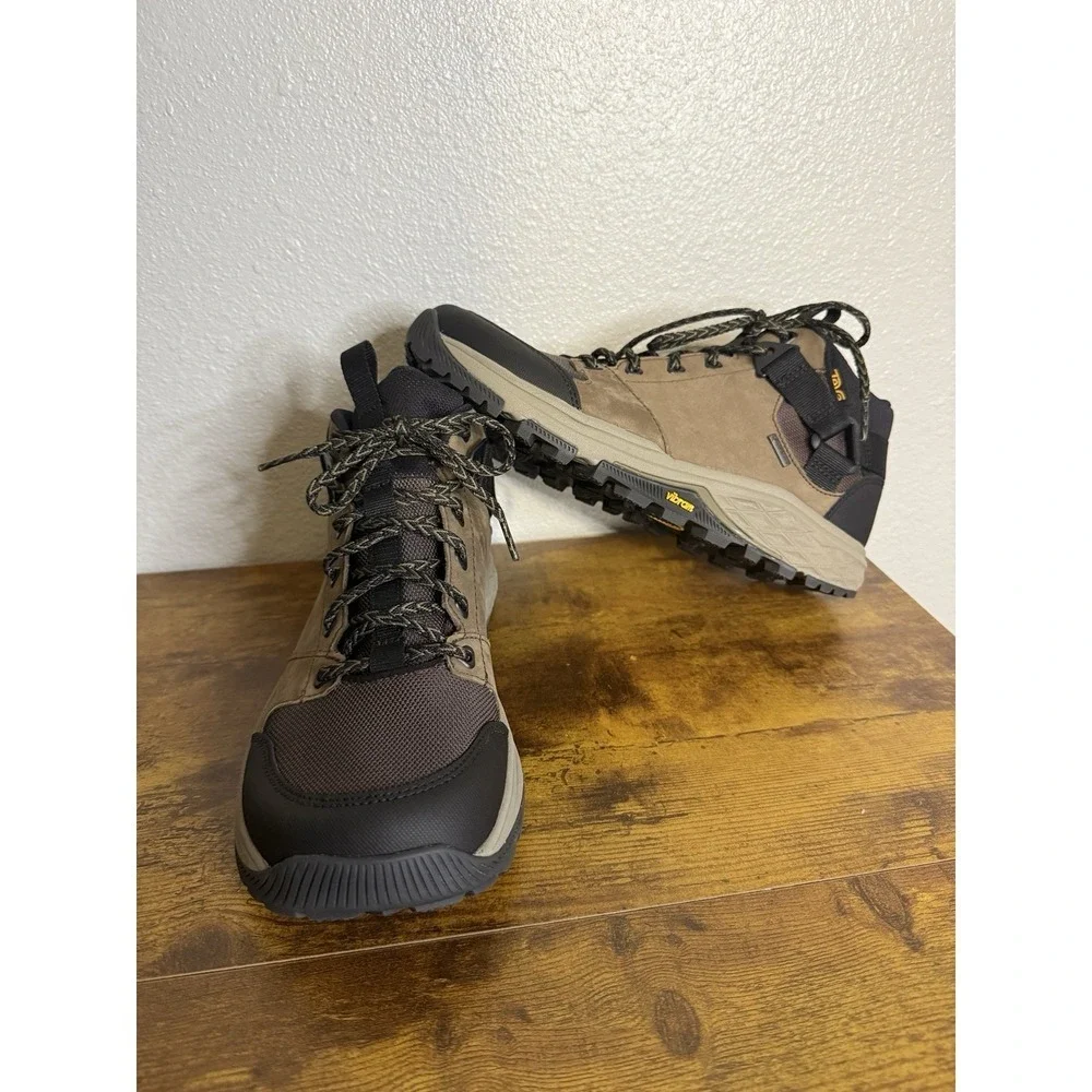 TEVA Grandview GTX Chocolate Chip Leather Waterproof Mens Boots Size 8‎ New
